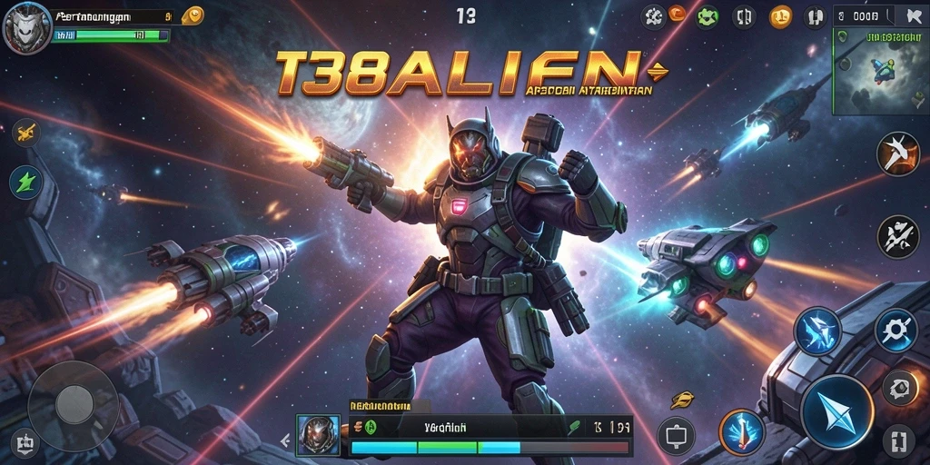 Tangkapan layar dari gameplay Action yang mendebarkan di 138ALIEN.