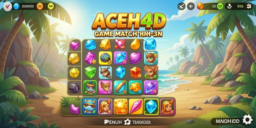 Tampilan gameplay ACEH4D yang penuh warna dan seru.