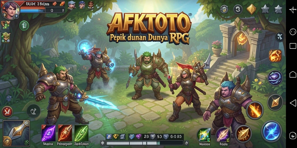 Tampilan gameplay AFKTOTO dalam dunia RPG yang menantang.
