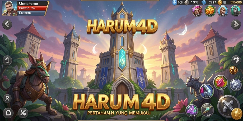 Tampilan gameplay menara di HARUM4D yang menarik dan seru.