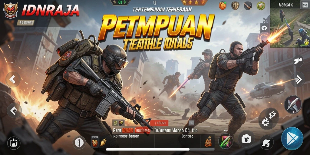 Gameplay seru di IDNRAJA dengan pertempuran intens.