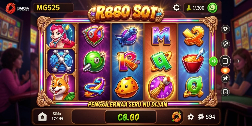 Tampilan gameplay MG525 dengan grafis slot yang menarik.