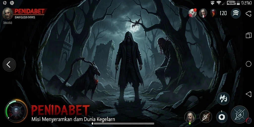 Tangkapan layar momen menakutkan dalam gameplay PENIDABET.