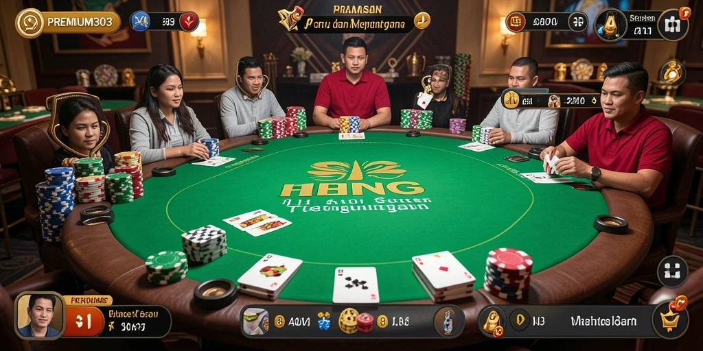 Tampilan gameplay yang menarik dari PREMIUM303 saat bermain poker